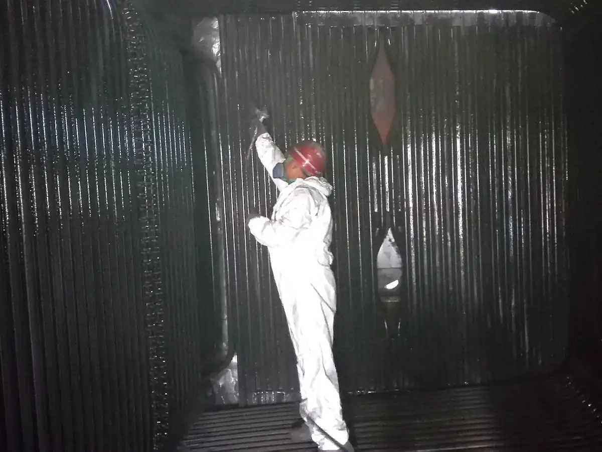 Boiler Waterwall Spray-Protection Application, Boiler waterwall tube bank