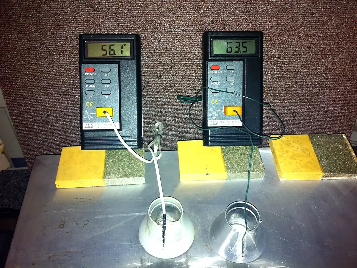 LED Thermal-Management Comparison Test, LED lighting assembly and heat-dissipation components