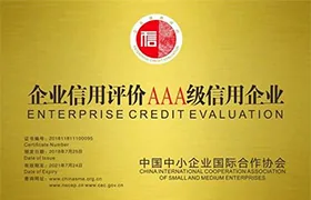 DAYU enterprise credit evaluation certificate source image